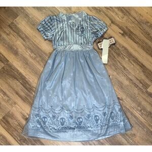 Girls Beetlejuice Nightgown Dress Blue Size Small 6/6x Costume Dressup Stripes
